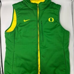 Nike Oregon Ducks Reversible Vest Green Yellow Slim Fit Men’s Medium